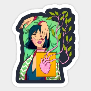 The timber of my heart Sticker